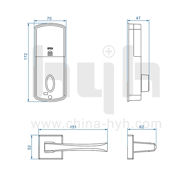 Key Card App Bluetooth Password Fingerprint Digital Home Smart Door Knob Lock