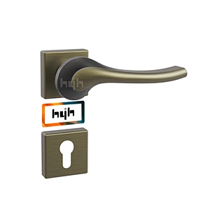 hyh Wooden Internal Lever Bathroom Gold Lock Door Handle With Handle