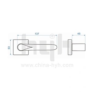 Hot Sale Heavy Duty Zamak Exterior Door Lever With Lock