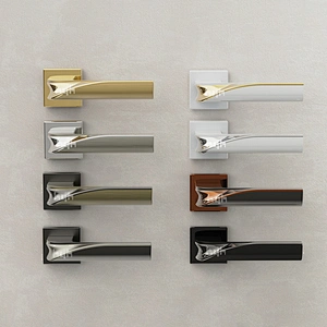 Latest Zinc Alloy Luxury Wooden Security Mortise Main Door Handle Design Modern Black Lever Door Handle And Locks