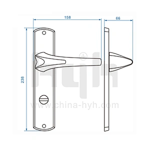 hyh Patent Design European Easy to Install Door Locks With Rosette