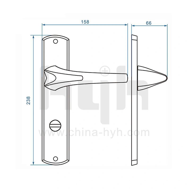 hyh Patent Design European Easy to Install Door Locks With Rosette