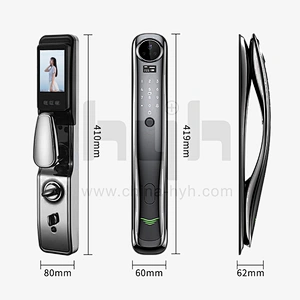 hyh aluminum alloy 3D face recognition smart door lock