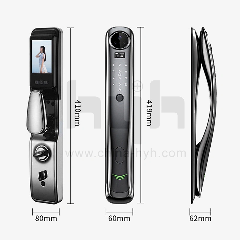 hyh aluminum alloy 3D face recognition smart door lock
