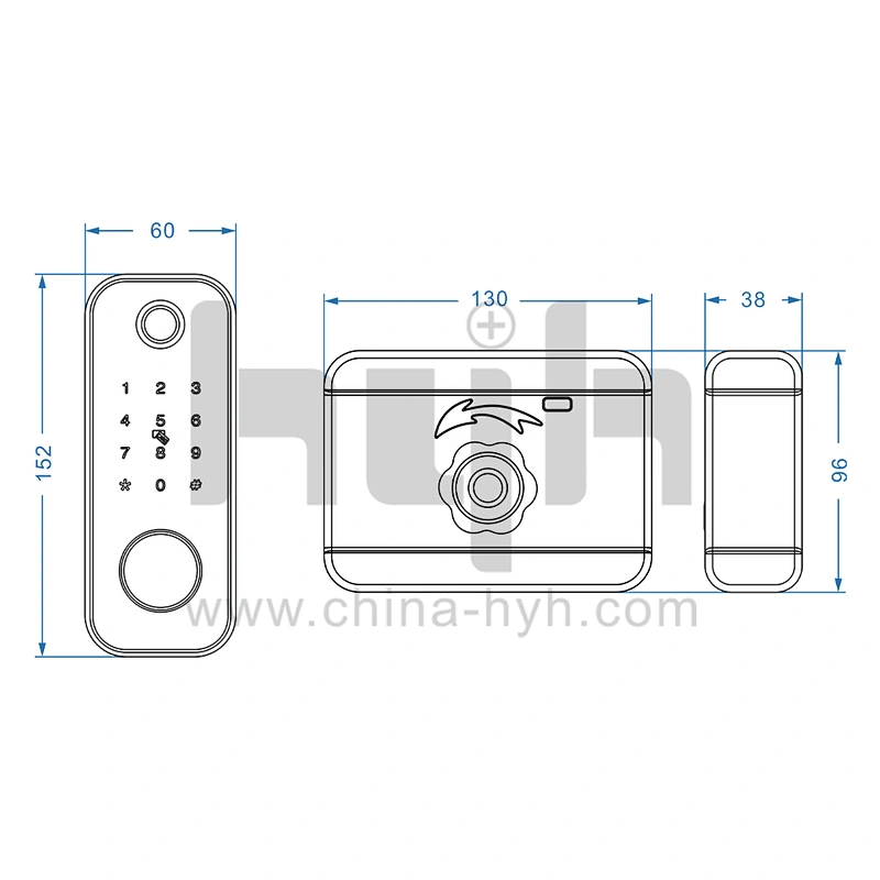 hyh Zinc Alloy Smart Door Lock for Front Door