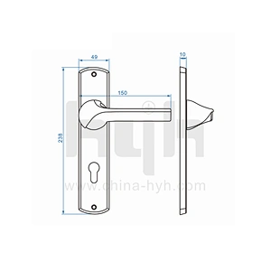 hyh Mortise Door Modern Handle For Aluminum Door