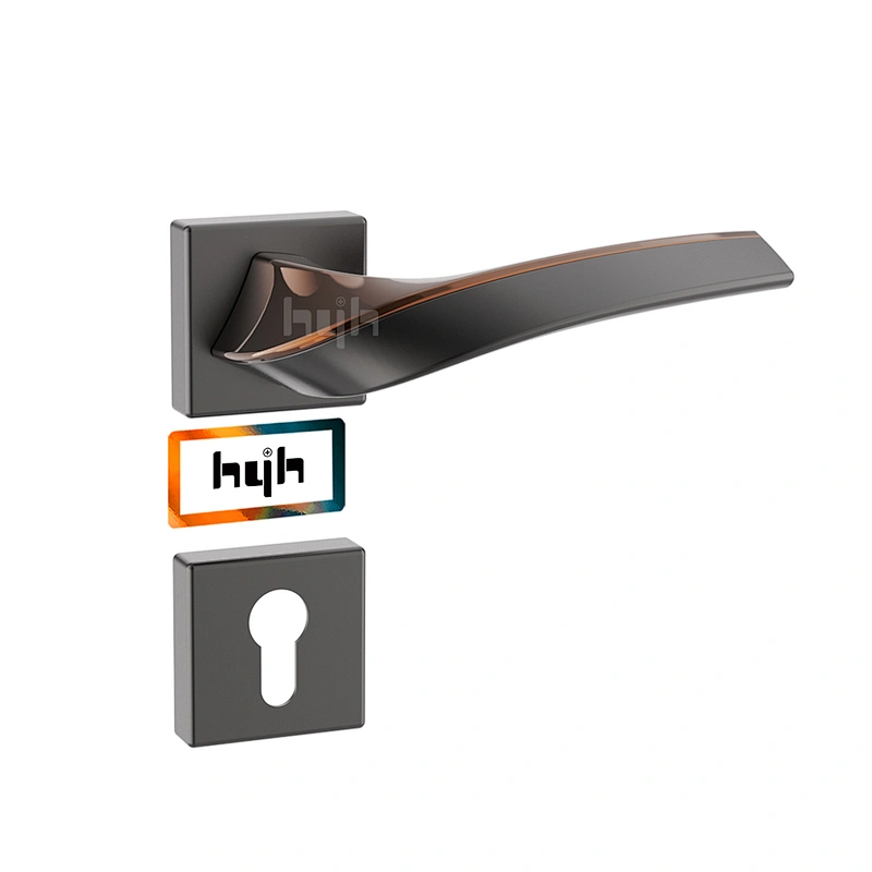 hyh Zinc Alloy Modern Style Outside Golden Door Handle For Door