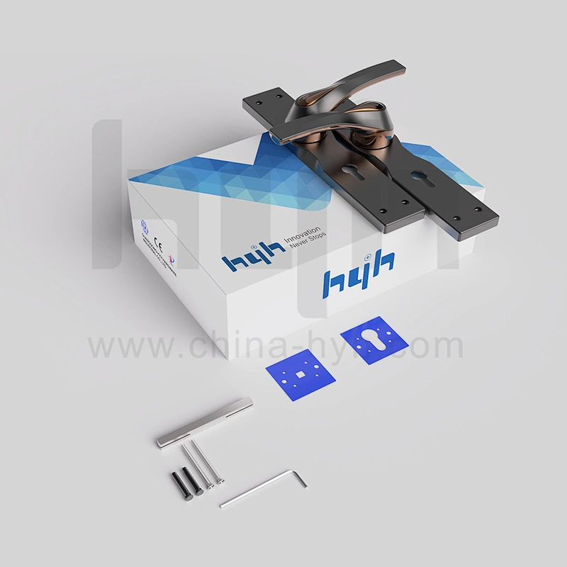 Room Door Handle With Lock Solid for Hotel Plate Lock