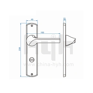 China Entrance Set Security Handle Mortise Square Gate Lock