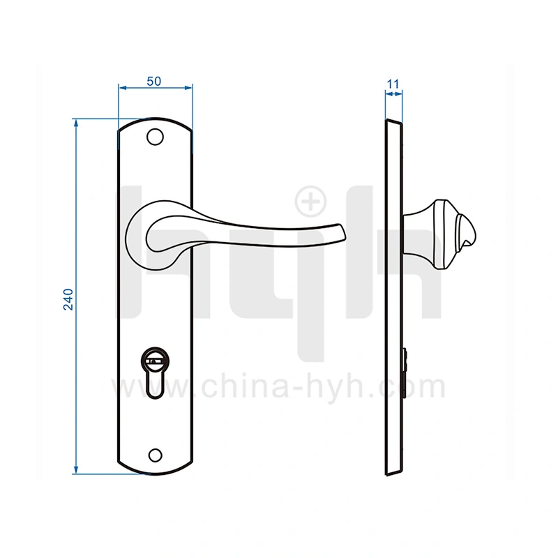 hyh Zamark Lever Square Door Handle Antique Handle Plate