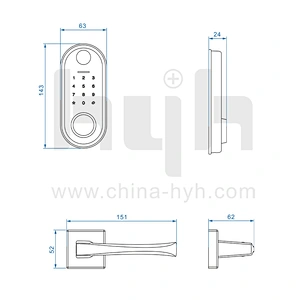 Fingerprint Digital Key Card Security Home Smart Deadbolt Door Lock