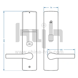hyh hotel smart door lock with card access