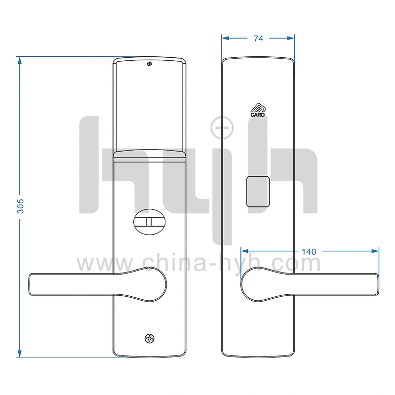 hyh hotel smart door lock with card access