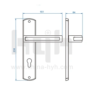 New Style Fashionable Wholesale Best Quality Plate Door Handle