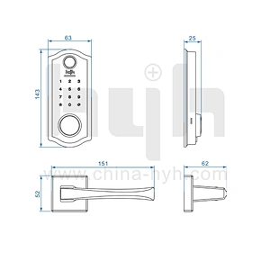 Key Card App Bluetooth Password Fingerprint Digital Home Smart Door Knob Lock