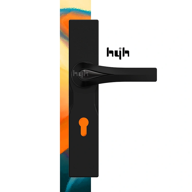 Room Door Handle With Lock Solid for Hotel Plate Lock
