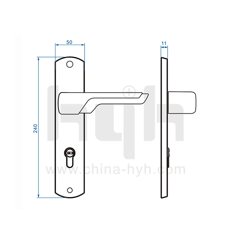 Long Popular Style High Quality Modern Newest Design Plate Door Handle