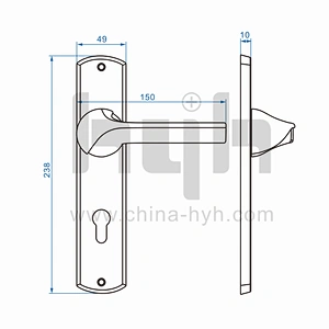 Modern Top Quality Security Zinc Alloy Entrance Antique Pull Handles