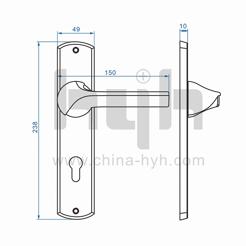 Modern Top Quality Security Zinc Alloy Entrance Antique Pull Handles