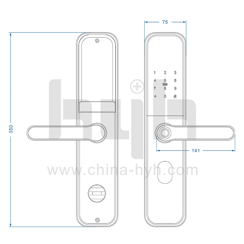 Biometric Password Ttlock Smart Lock Front Door