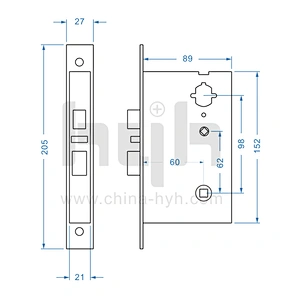 hyh Electronic Smart Rfid Hotel Room Card Door Lock Work With Hotel System