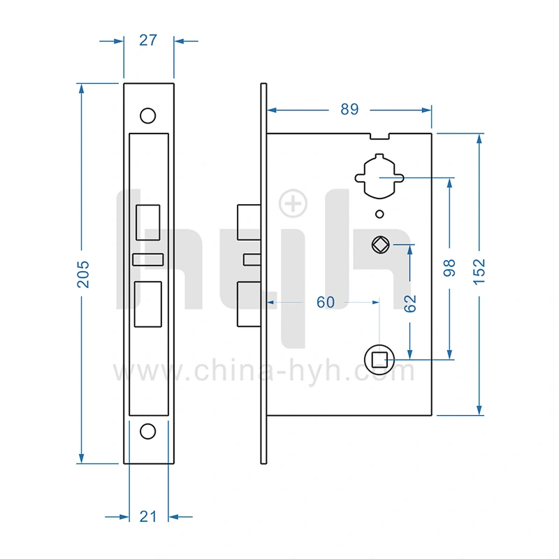 hyh Electronic Smart Rfid Hotel Room Card Door Lock Work With Hotel System