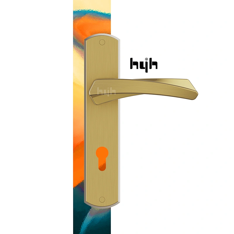 Newest Fashional Design Attractive Price Entrance Plate Wooden Lever Door Handle