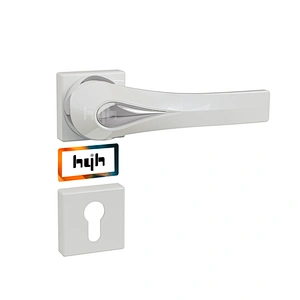 hyh Metal Lever Complete Set Of Bathroom Black Lock Door Handle