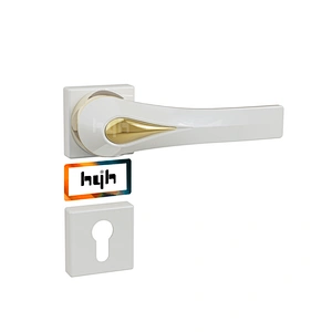 hyh Metal Lever Complete Set Of Bathroom Black Lock Door Handle