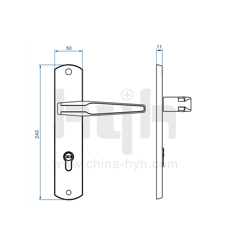 hyh Mortise 45mm Backset Round Door Handle