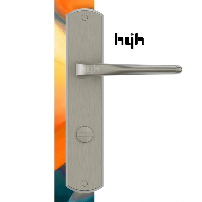 Zinc Alloy Modern Simple Design Brush Finish Plate Door Handle