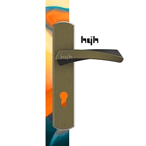 Newest Fashional Design Attractive Price Entrance Plate Wooden Lever Door Handle