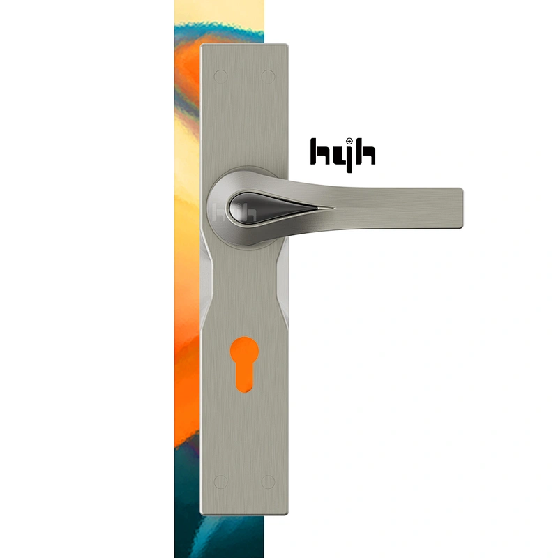 Room Door Handle With Lock Solid for Hotel Plate Lock