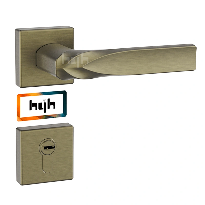hyh Italian New Square Door Handle Brushed Nickle, Mblack Entry Door Handle With Manufacturer Price