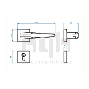 Modern Luxury Handle Price Guangdong Hyh Hardware Door Lock Gate Lock