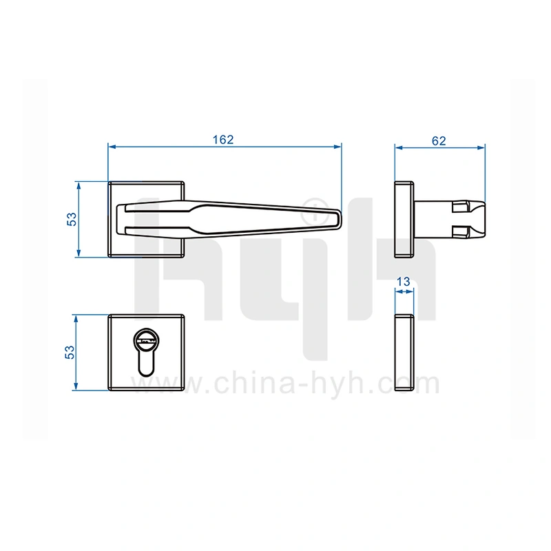 Modern Luxury Handle Price Guangdong Hyh Hardware Door Lock Gate Lock