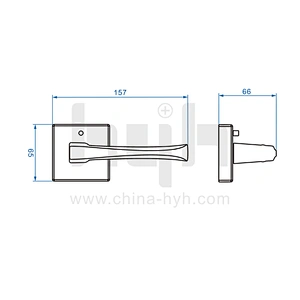 Hot Sale Heavy Duty Interior Zamak Passage Door Lock