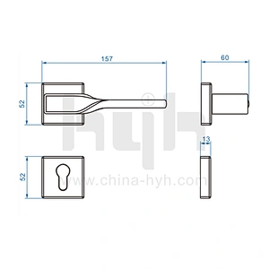 China Manufacturer Modern New Design Zinc Alloy Passage Door Lock