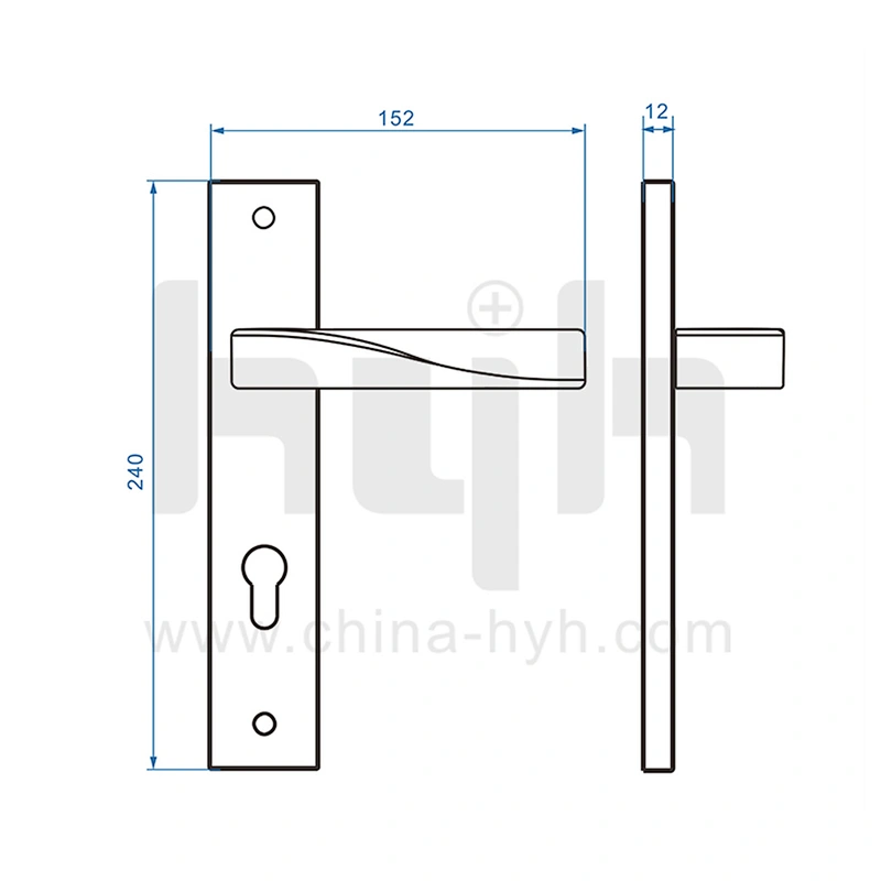 Wholesale Standard Size Excellent Quality Zinc Alloy  Lever Door Handle