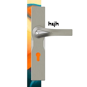 Room Door Handle With Lock Solid for Hotel Plate Lock