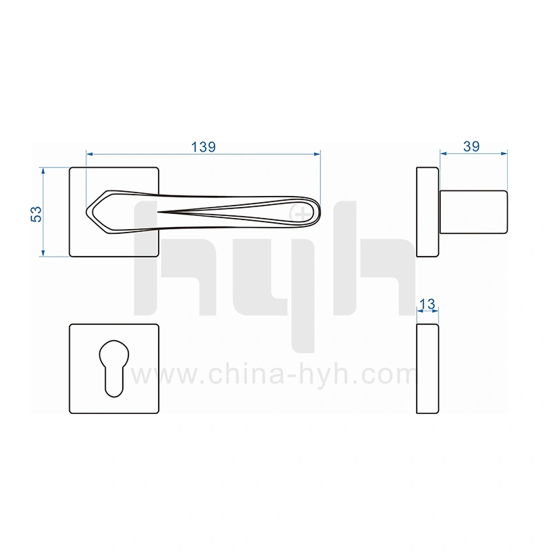 Wooden Mortise Door Handle With Key Lock ,Double Sides Wood Door Lock Price Entrance Door Lock Set