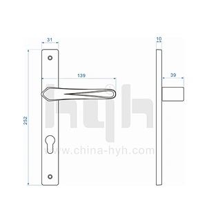 hyh Italian Door Handle For French Door