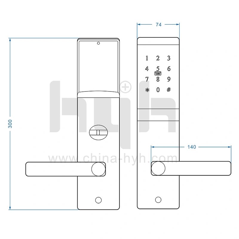 hyh Card Access Smart Door Lock for Home and Office