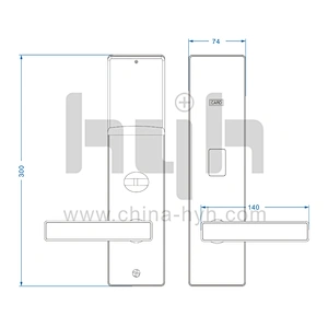 hyh RFID card access smart door lock for hotel