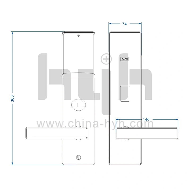 hyh RFID card access smart door lock for hotel