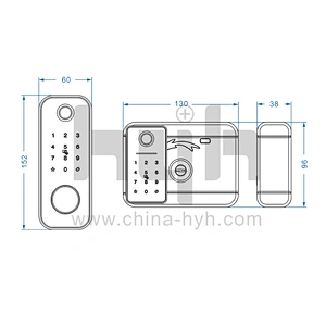 hyh Zinc Alloy Smart Door Lock