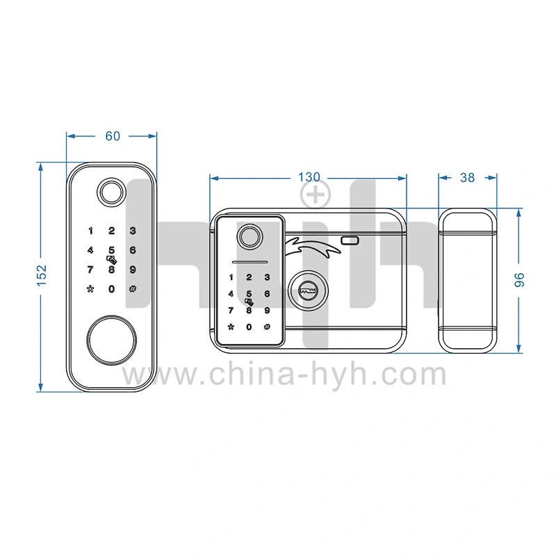 hyh Zinc Alloy Smart Door Lock