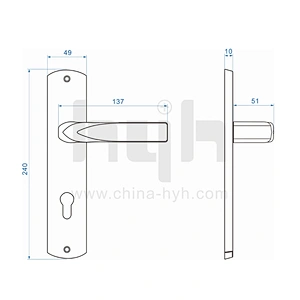 Hot Sell Home Security Quality-assured New European Plate Door Lock