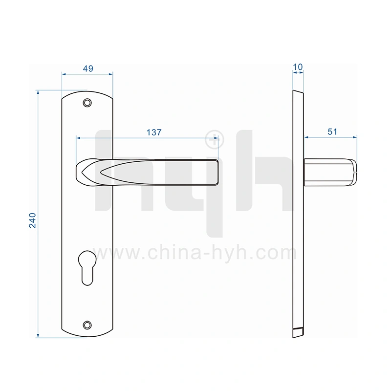 Hot Sell Home Security Quality-assured New European Plate Door Lock