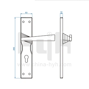 Zinc Patent Mortise Hotel Wooden Room Classic Zinc Alloy Door Lock